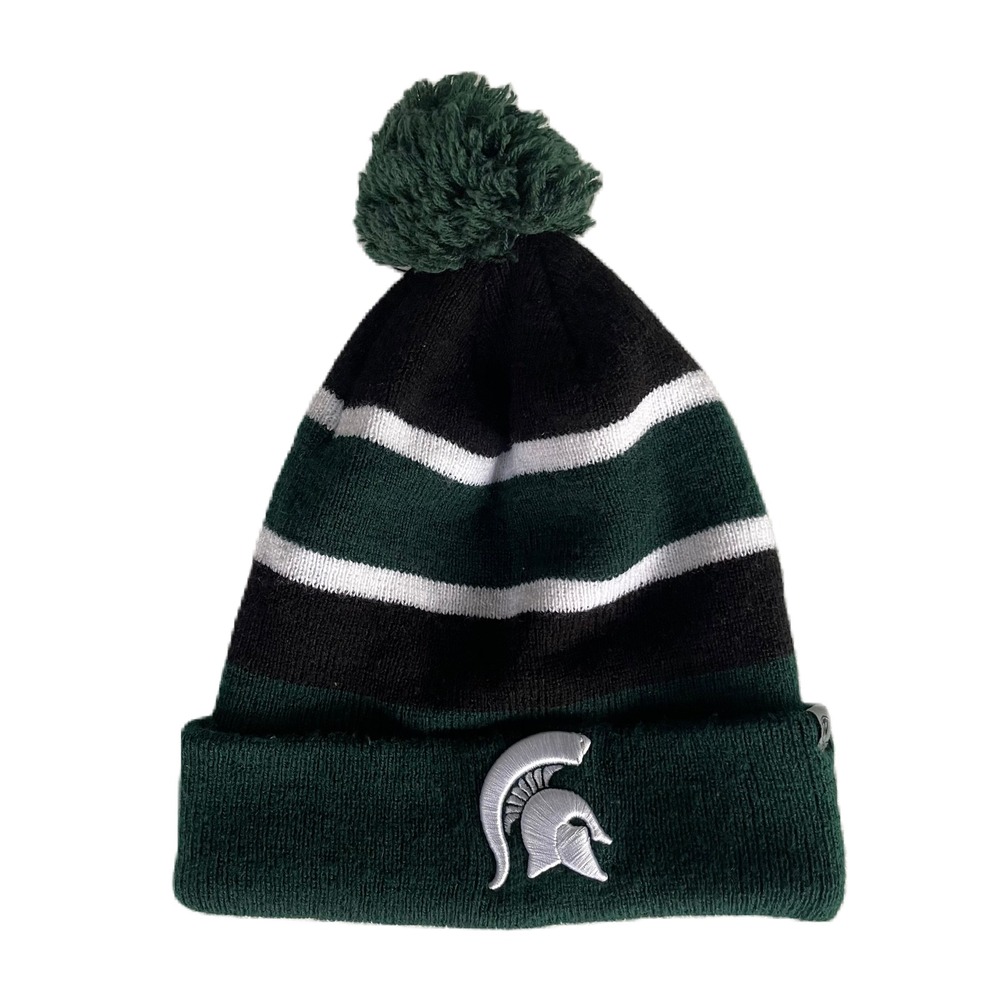 Michigan State Spartans MSU Top of the World Beanie Men's OSFA Knit Pom Pom Hat - Picture 5 of 5